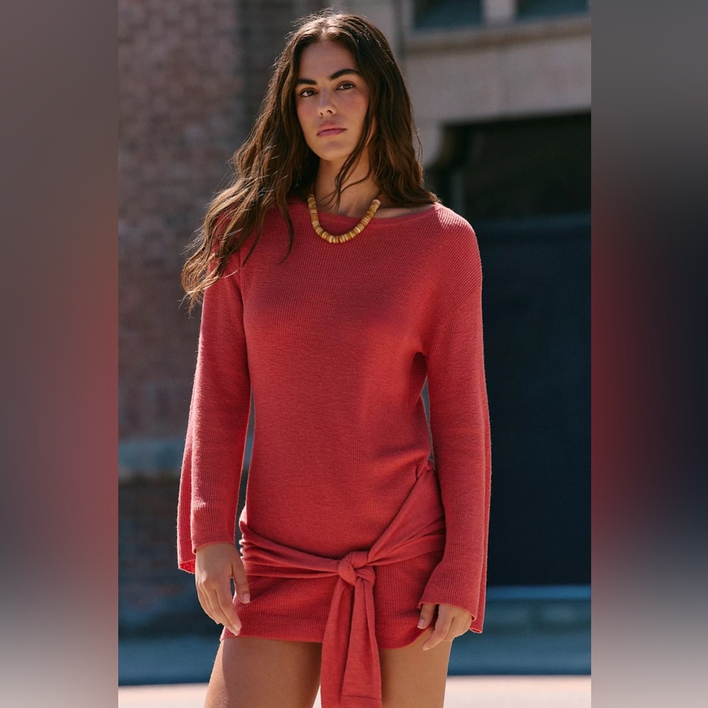 Free People Spencer Fine Gauge Mini Dress New with Tags